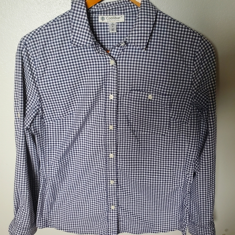 Women's Coolibar Plaid Button Down